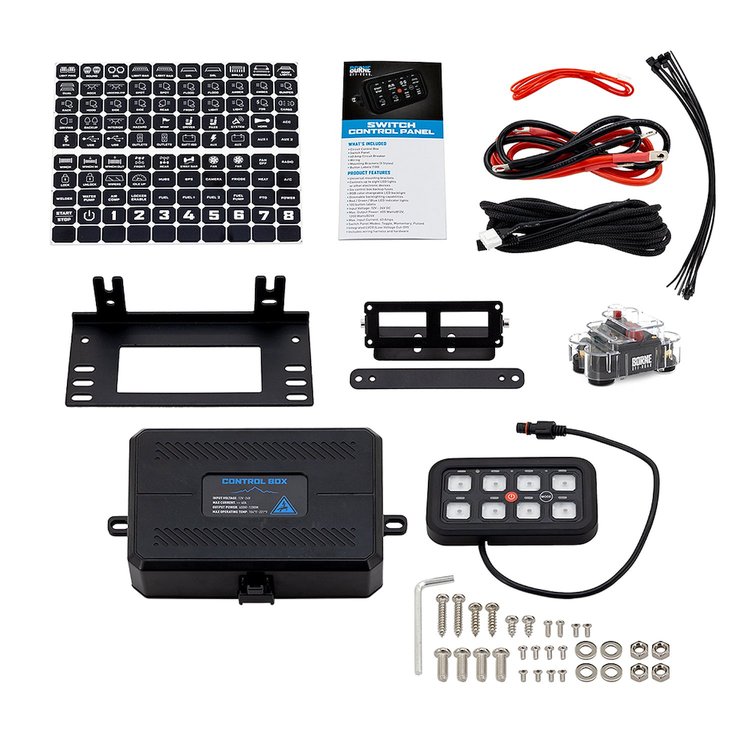 BNLT-GANG-8 Borne Off-Road 8-Gang Switch Panel