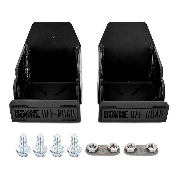 BNSD-BR-21RSBK Borne Off-Road Rear Shock Skid Plates, Fits 2021+ Ford Bronco
