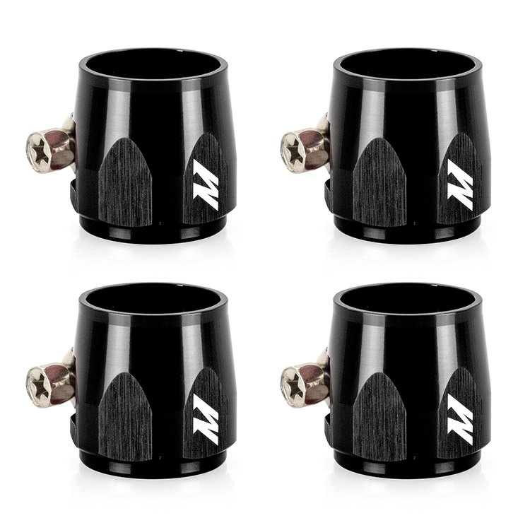 MMHXF-12-4-BK Hose Finisher Clamp Set, -12 AN [Black Anodized]