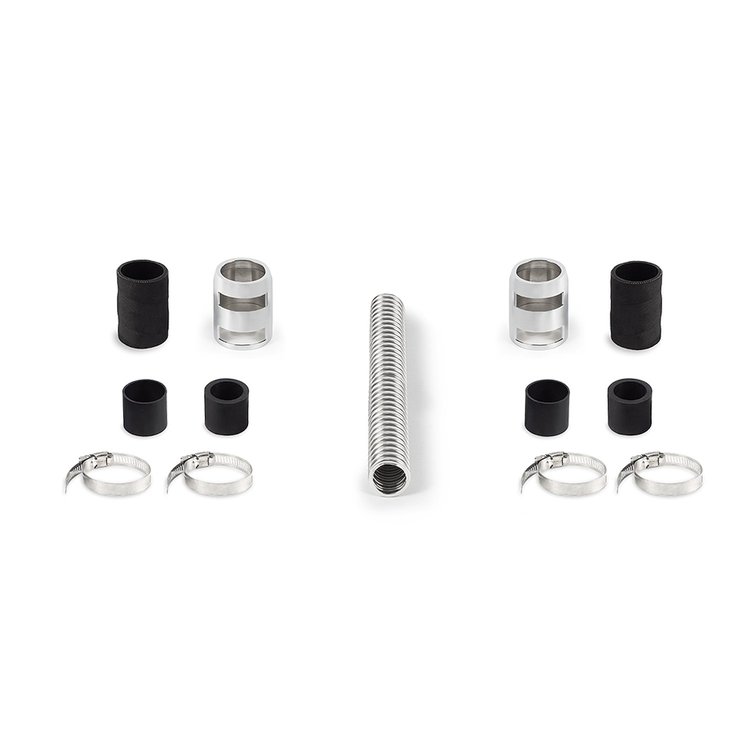 12" FLEX RAD HOSE CHROME