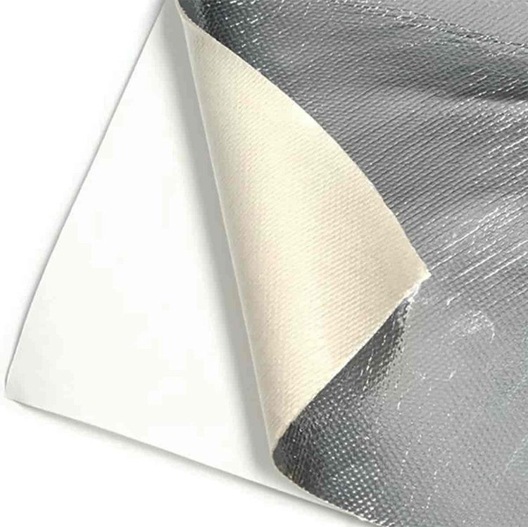 Aluminum Silica Mylar Heat Barrier with Adhesive