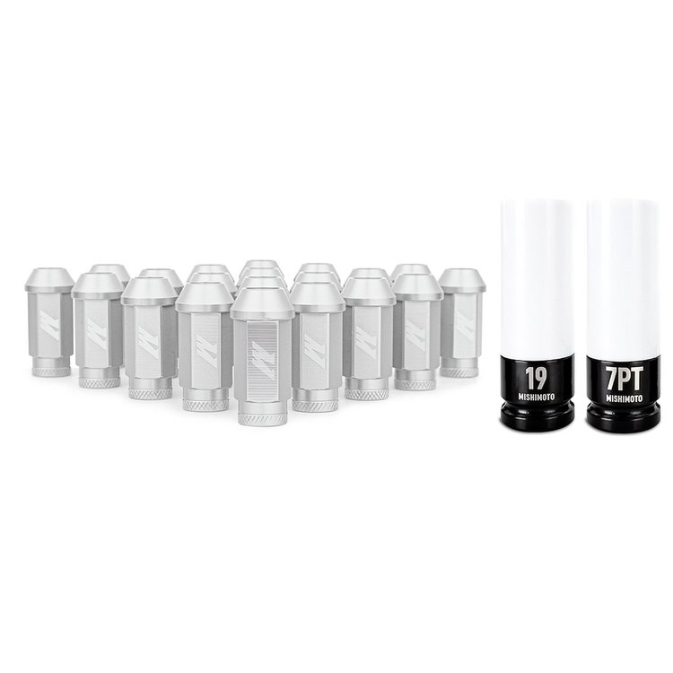 MMLG-15-20LSL Aluminum Locking Lug Nuts M12x1.5, 20pc Set, Silver