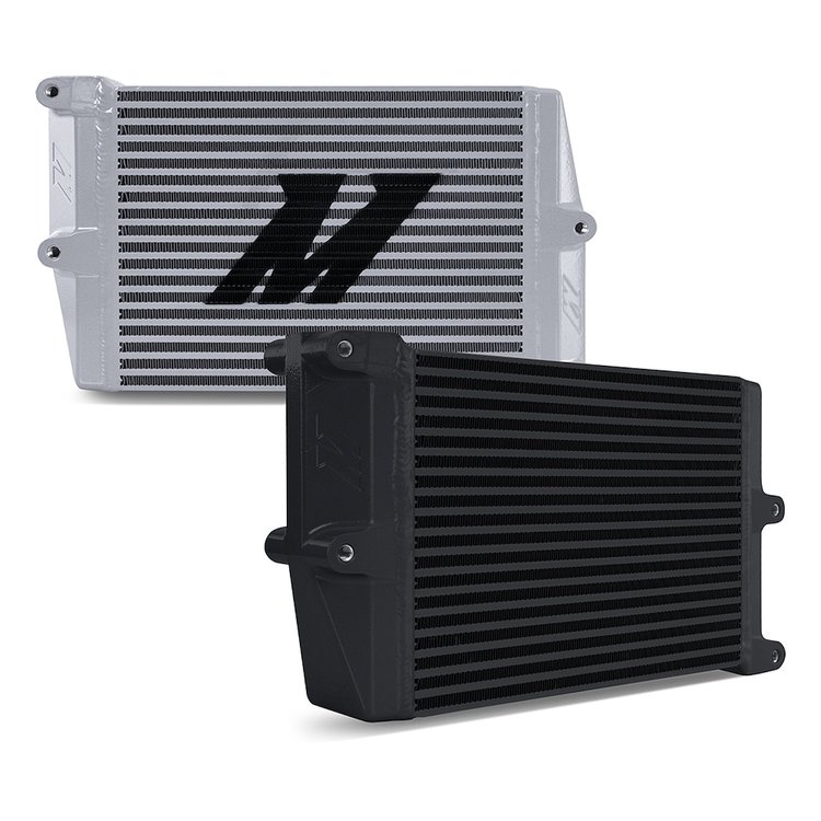 MMOC-OO-10BK Universal Heavy-Duty Bar-and-Plate Oil Cooler 10in Core Opposite-Side Outlets