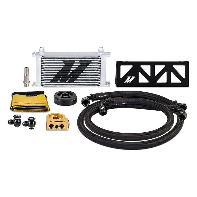 MMOC-BRZ-22TSL Performance Oil Cooler, Fits Subaru BRZ/Toyota GR86 2022+, Thermostatic, Silver Cooler