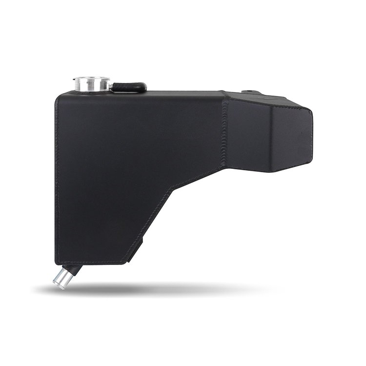 MMRT-SRT-15BK Aluminum Expansion Tank, fits Dodge Charger/Challenger 6.4L/6.2L Hellcat 2015+, Micro-Wrinkle Black