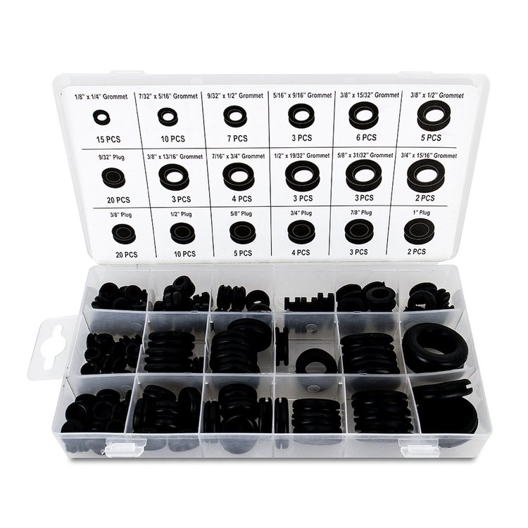MMTL-GROM-125 125-Piece Rubber Grommet/Plug Assortment