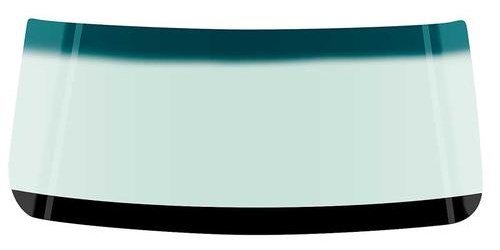 03100X Front Windshield 1970-71 Falcon, Torino, Fairlane; Green Tint; WithBlue/Green BAnd