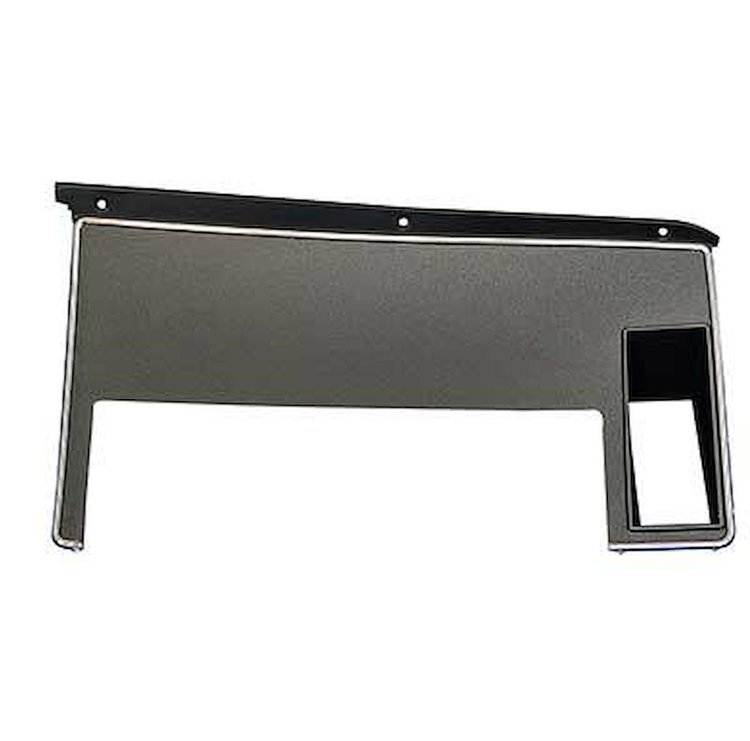 044A90D 1971-73 Mustang; Dash Trim Bezel; without Warning Light; Passenger Side; Black