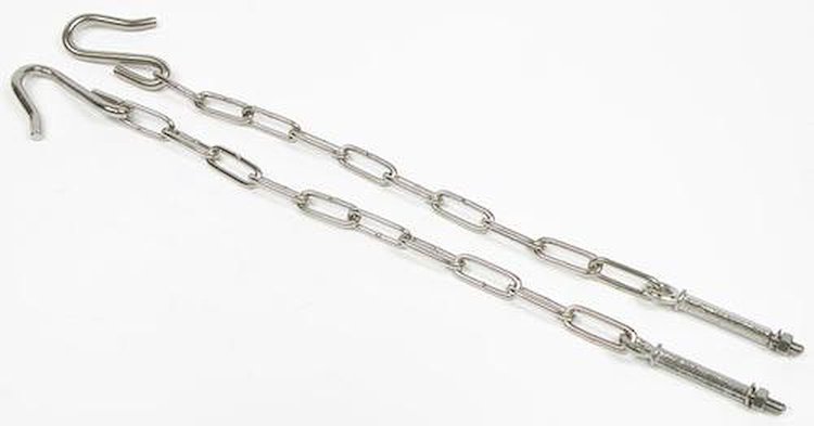 100659 1941-53 Chevrolet, GMC Stepside Pickup, Tailgate Chains, w/Hardware, Stainless Steel