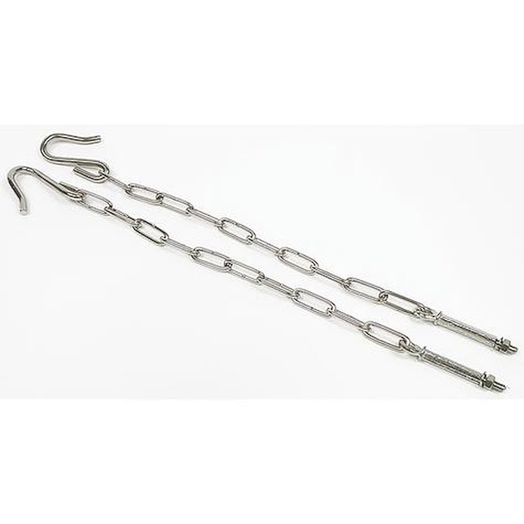 100660 1941-53 Chevrolet, GMC Stepside Pickup, Tailgate Chain Set, w/ Hardware, Chrome Plated