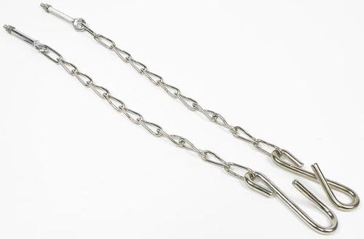 100662 1954-87 Chevrolet, GMC Stepside Pickup, Tailgate Chains, w/Hardware, Stainless Steel