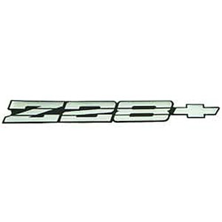 10158545 Rear Panel Emblem 1991-92 Camaro Z28; Silver/Black
