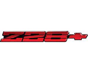 10158546 Rear Panel Emblem 1991-92 Camaro Z28; Red/Black