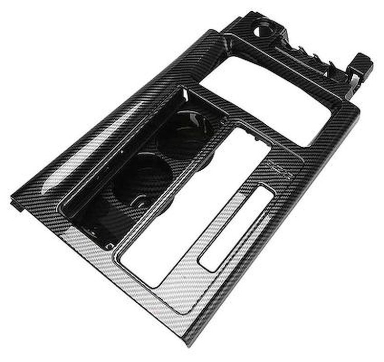 10265546C 1994-96 Corvette C4; Console Shift Plate; Automatic; Black Carbon Fiber Look