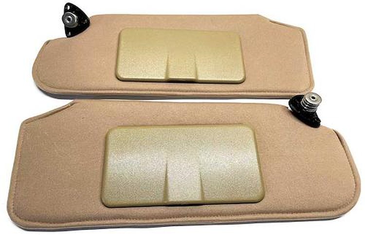 10326252 Sun Visor Set for 1993-2002 Chevrolet Camaro, Pontiac Firebird [Mirrors, Tan, Left/Driver Side & Right/Passenger Side]