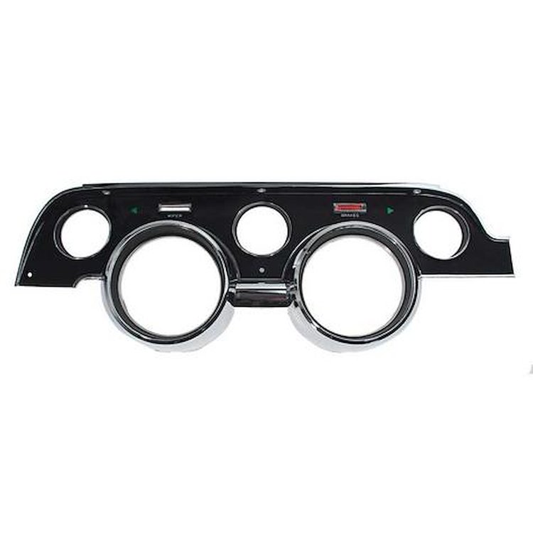 10838DR Dash Gauge Bezel 1967 Ford Mustang; Standard Interior; Black