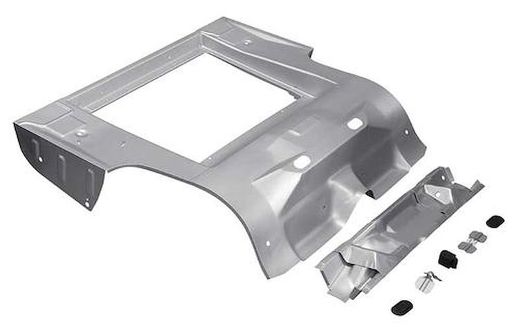 11220A-CM Full Tank Floor Panel 1964-70 Mustang;Coupe, Fastback; with Weld-Thru Coating