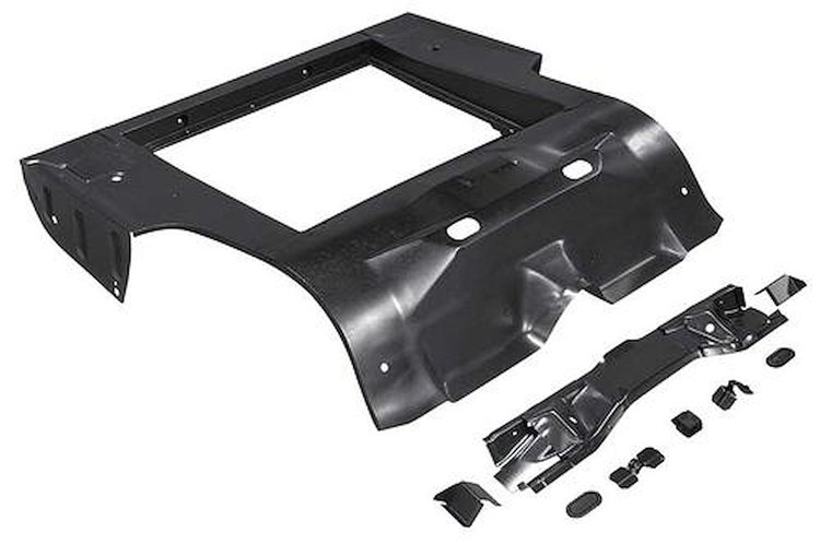 11220D-CM Complete Trunk Floor Panel 1964-70 Mustang; Convertible; EDP Coated