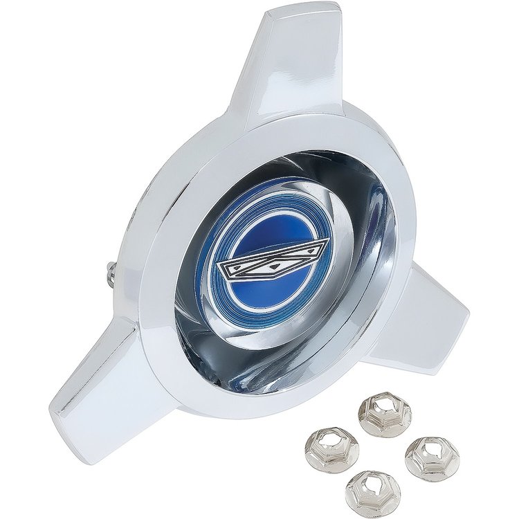 1130-4 Wire Wheel Cover Spinner 1964-66 Ford Mustang/Falcon/Fairlane; Deluxe; Blue