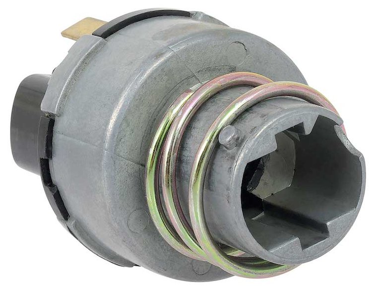 11572D 1960-77; Ford/Lincoln/Mercury; Ignition Switch; Five Blade-Style Terminals; One Threaded Connector