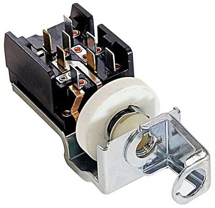 11654DR 1965-70 Ford Falcon, 1965-68 Mustang; Headlight Switch; with Integral Bracket; Various Models