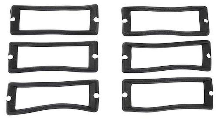 13420B6 1967-68 Ford Mustang; Tail Lamp Bezel to Body Gasket Set; 6 Piece Set