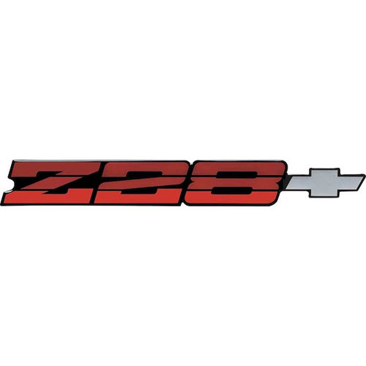14065284 Rear Panel Emblem 1982-84 Camaro Z28; Red