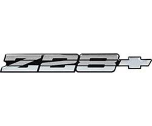 14083662 Rear Panel Emblem 1985-86 Camaro Z28; Tri-Color Silver