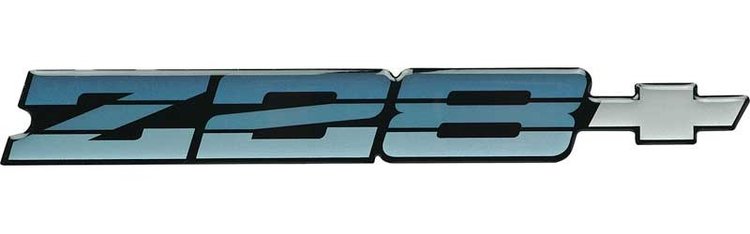 14083664 Rear Panel Emblem 1985 Camaro Z28; Tri-Color Blue