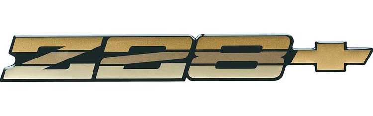 14083667 Rear Panel Emblem 1985-87 Camaro Z28; Dark Gold