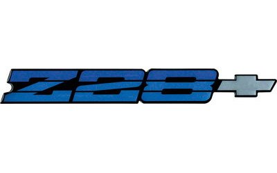 14090241 Rear Panel Emblem 1986-87 Camaro Z28; Blue Metallic