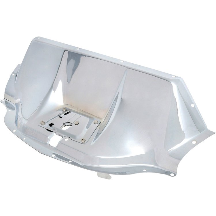 14117 1947-53 Chevy, GMC Pickup Truck, Hood Latch Panel, Stainless Steel, Mirror Chrome Finish