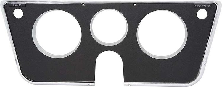 14171 1969-72 Chevrolet/GMC Truck, Blazer, Jimmy, Suburban, Dash Gauge Bezel, Black Face w/ Chrome Edges, For Warning Lights