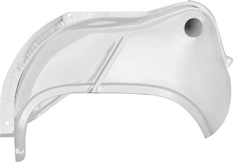 14380W 1966-67 Chevy II, Nova; Complete Rear Wheelhouse; Drivers Side; Silver Weld Thru Coating