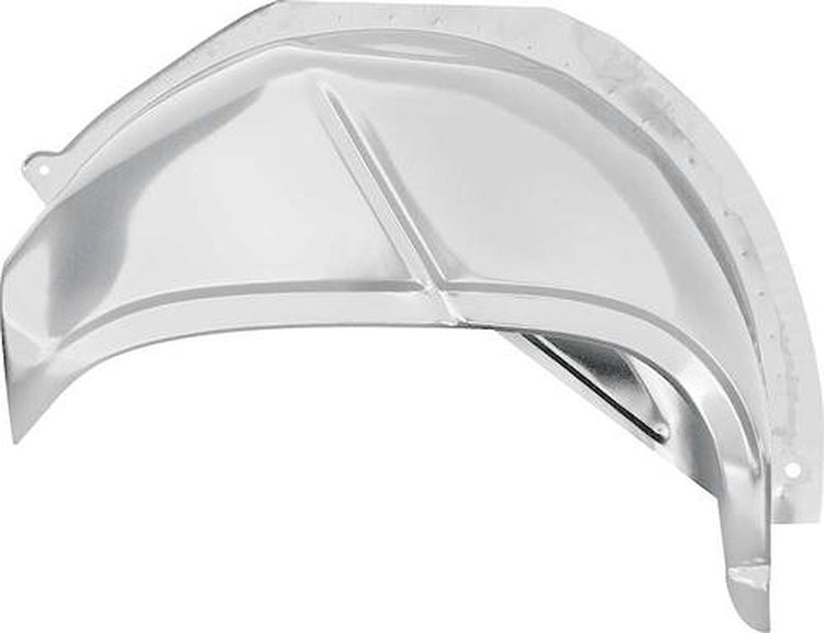 14381W 1966-67 Chevy II, Nova; Complete Rear Wheelhouse; Passenger Side; Silver Weld Thru Coating