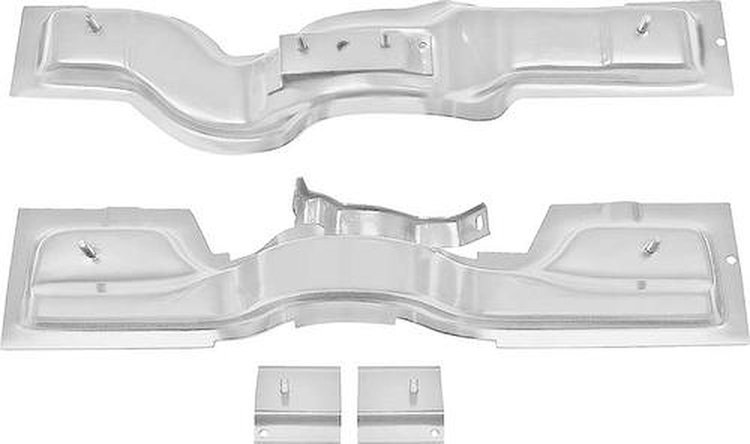 14647W 1962-67 Chevy II, Nova; Bucket Seat Frame Support Set; 4 Piece Set; Weld Thru Coating