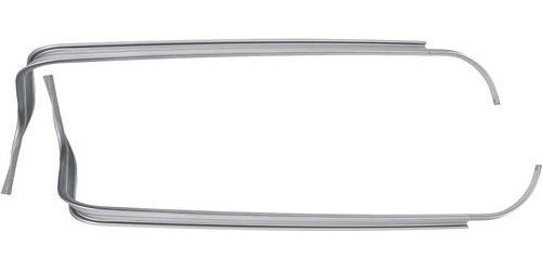 14739W 1963-64 Impala, Bel Air, Biscayne; Trunk Weatherstrip Channel Set; Silver Weld-Thru Coated