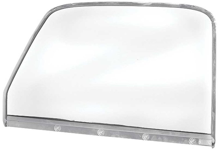 14924-Door Glass Assembly 1947-50 Chevrolet, GMC Truck,; With Chrome Frame, Setting Channel; Passenger Side