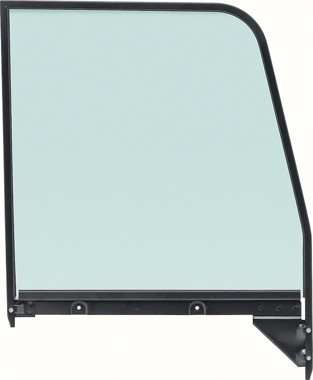 15023 Door Glass 1955-1959 Chevrolet, GMC Truck; Tinted; Black Frame; w/Channel Setting; RH