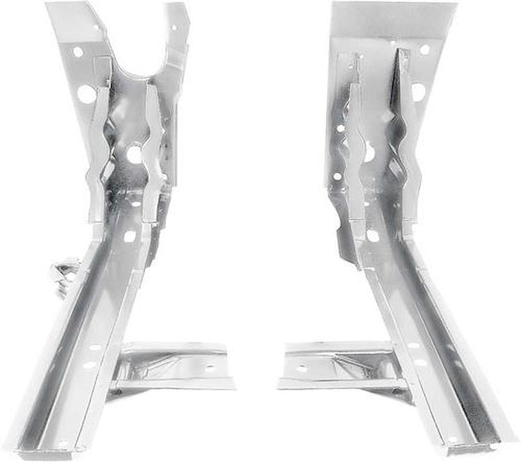 15117W 1966-67 Chevy II, Nova; Firewall To Floor Braces; Silver Weld-Thru Coating
