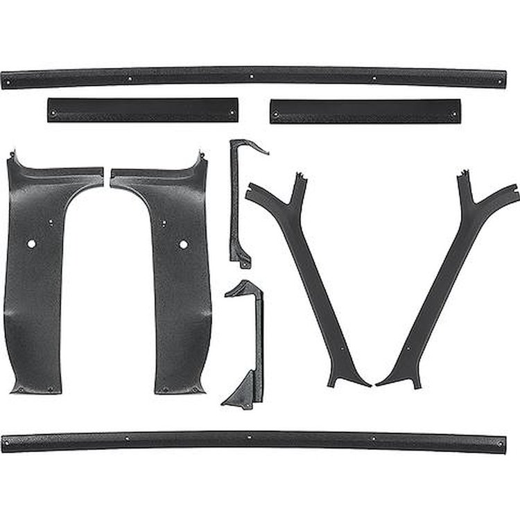 15257 1981-91 Chevy, GMC Pickup Truck, Interior Headliner Molding Set, Pillar Posts, Sides/Front & Rear Upper, 10 Piece