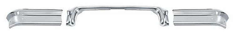 152612 Rear Bumper Set 1958 Chevrolet Impala, Bel Air, Biscayne; Chrome; 3 Piece Set