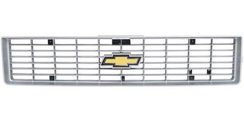 152658 1973-74 Chevy Pickup, Blazer, Suburban, Grill Assembly, w/Foil Bow Tie Emblem, Argent Silver