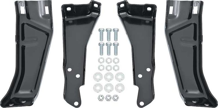 152668 Rear Bumper Bracket Set; 1981-87 Chevrolet, GMC Fleetside Pickup Truck; with Hardware; C10