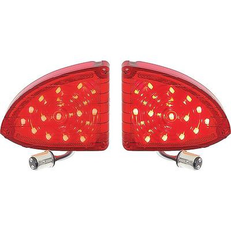 152836A 1960-66 Chevrolet Panel Truck, Suburban; Tail Lamp Lens Set; LED Conversion; RH and LH