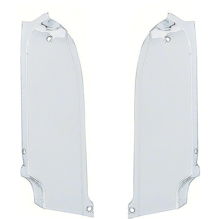 152883 1966 Impala, Bel Air, Caprice, Headlight Eyebrow Extension Moldings, Pair