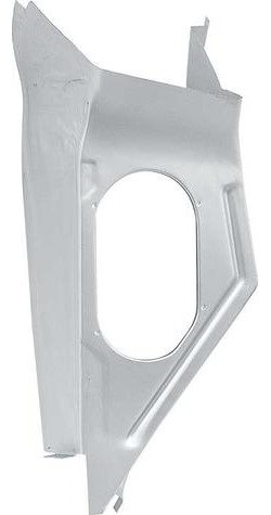153048 1966-67 Chevy II Nova, Cowl Shoulder Panel, LH Driver Side, Silver Weld Thru Coated