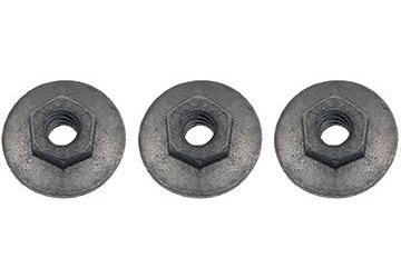153092 1967-69 Camaro, Firebird, Quarter Window Track Nut Set, w/ Large Flange, 3 Piece Set