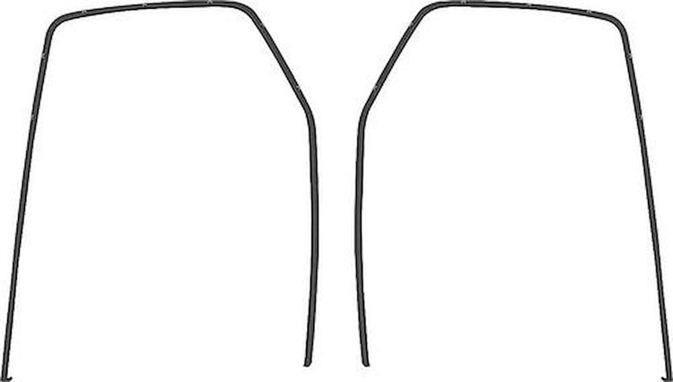 153202 1947-50 Chevrolet, GMC Truck, Door Glass Channels, w/ Clips, OE Style, Pair