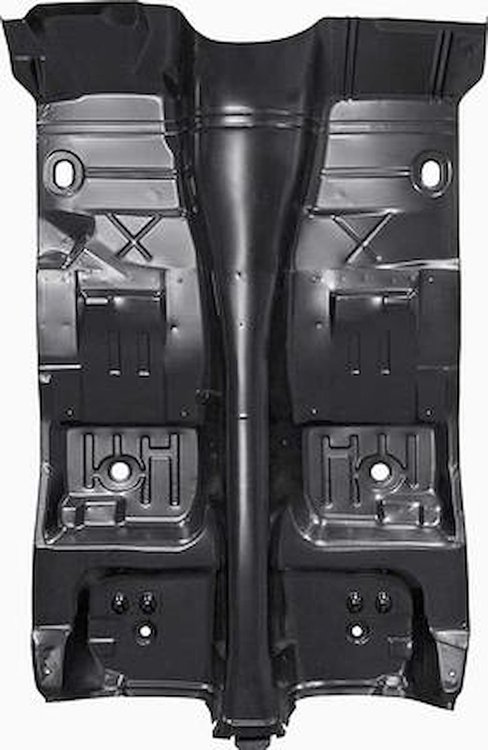 153299 1970-74 Camaro, Firebird, Complete Floor Pan, w/ Toe Board & Bracing, EDP Coated